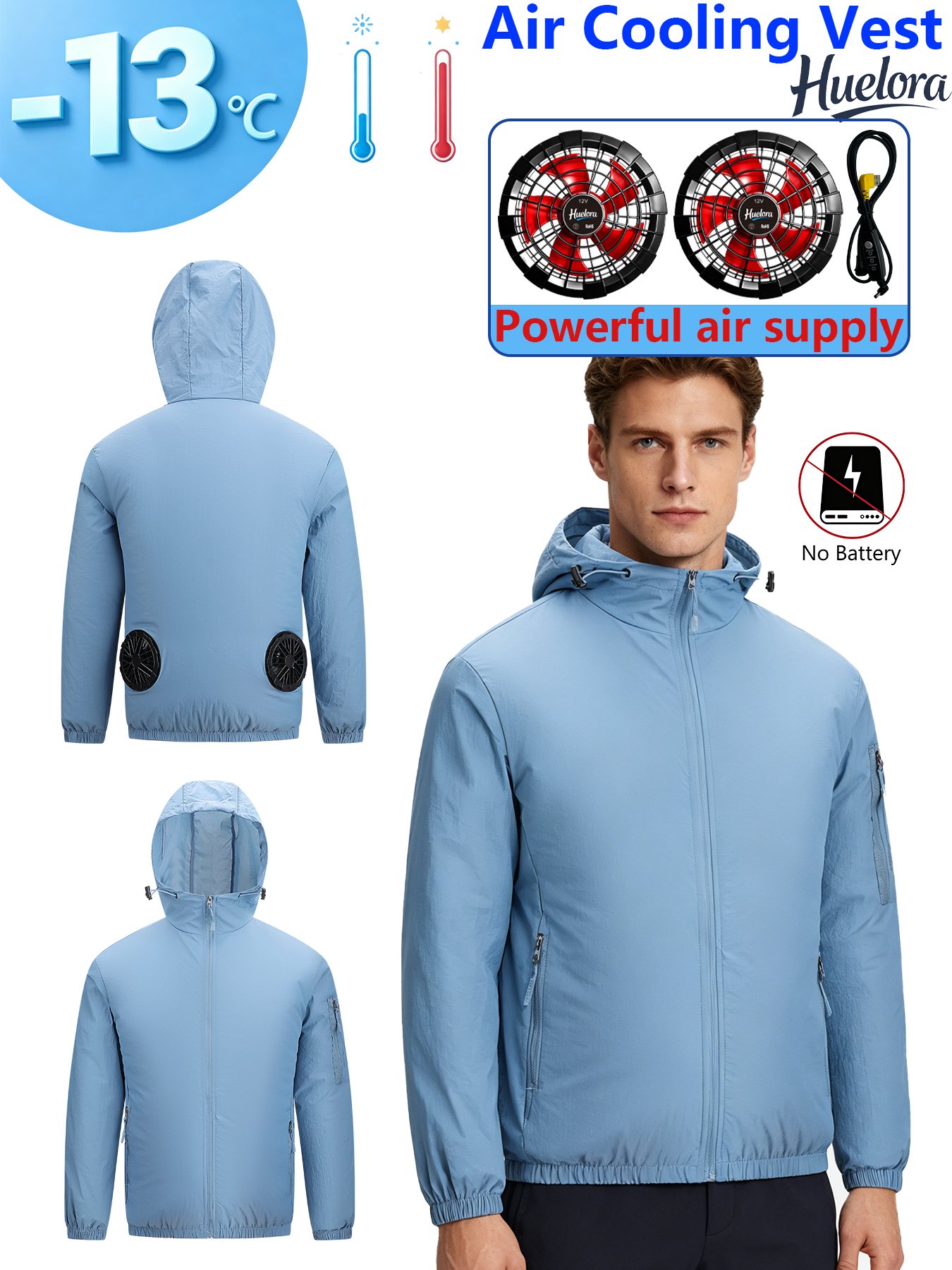 Men's Hooded USB Cooling Jacke - огляд і ціна Fishing Kit Compact