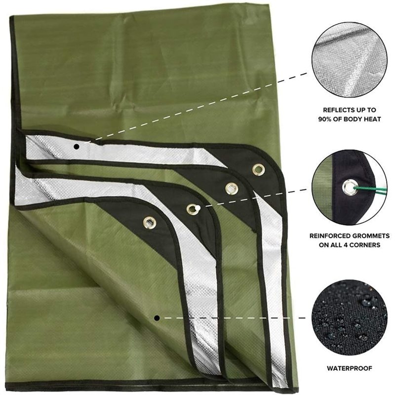 Reusable Insulated Tarp, 210Cm - огляд і ціна Survival Blanket Reflective