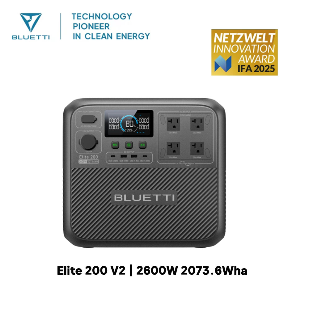 【Renew】BLUETTI Elite 200 V2 Po - огляд і ціна Solar Emergency Charger
