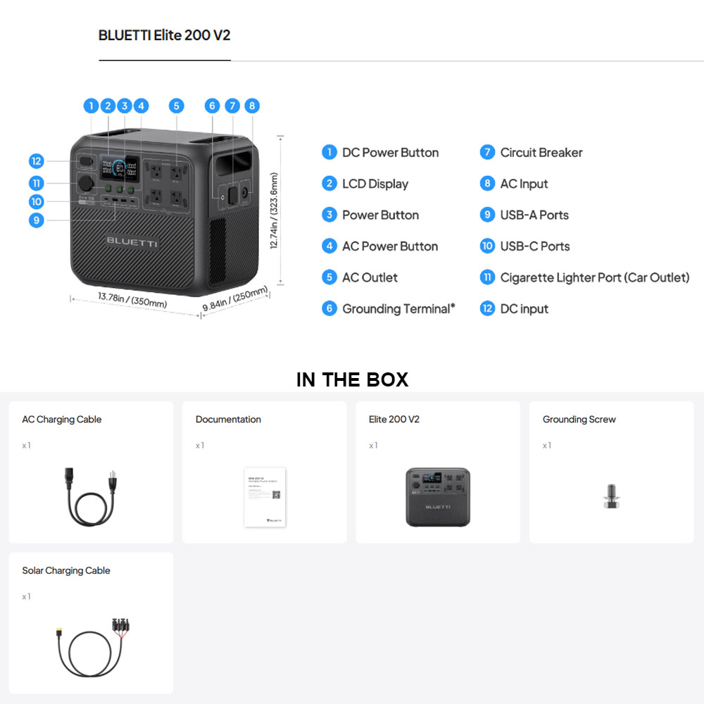 【Renew】BLUETTI Elite 200 V2 Po - огляд і ціна Solar Emergency Charger